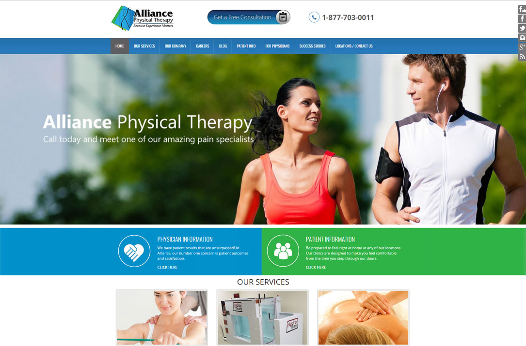 Website Design for Physical Therapy Clinics PatientSites