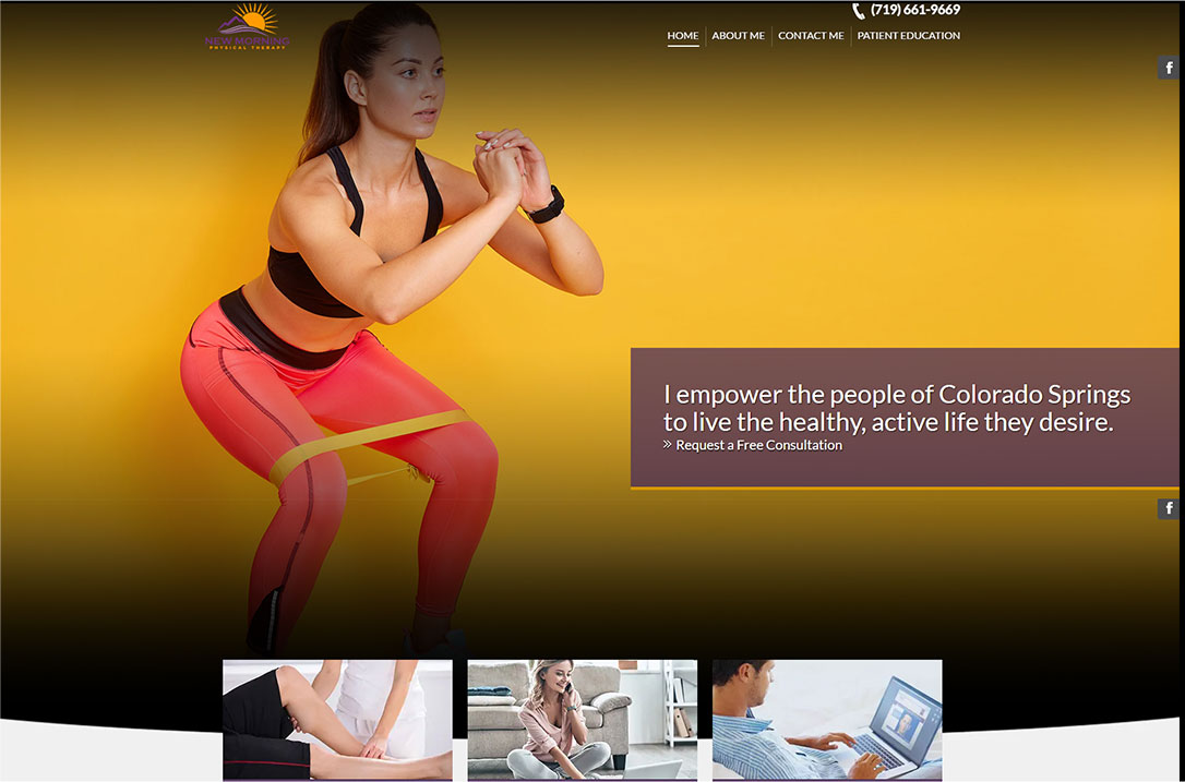 New Morning Physical Therapy Website Design Example