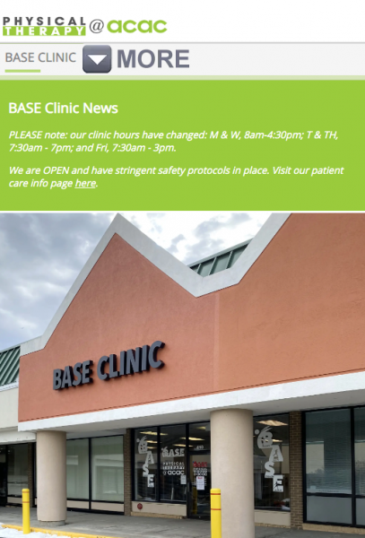 BASE Clinic Hours Change