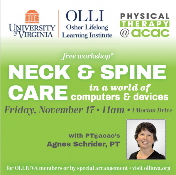 November OLLIUVA Workshop: Neck and Spine Care in a Digital World