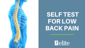 Self Test For Low Back Pain