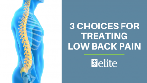 Three Choices For Treating Low Back Pain